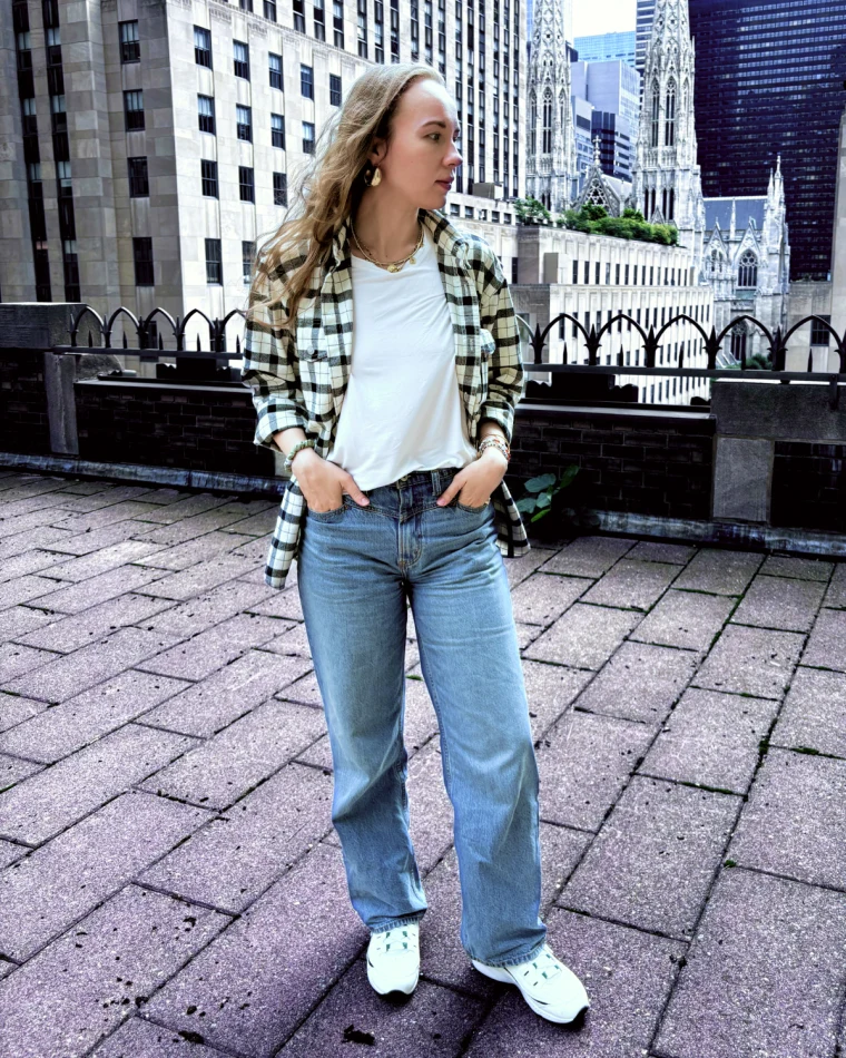 Crop Top + Distressed Denim
