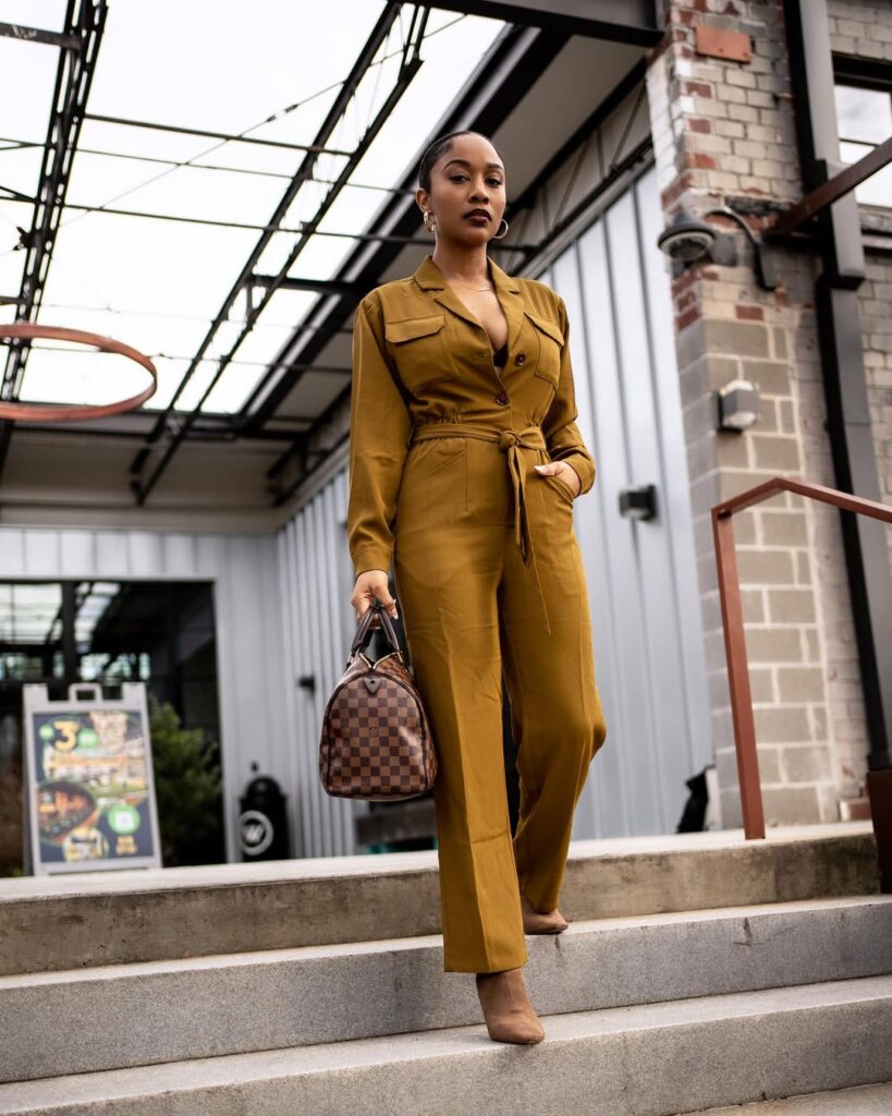 Sleek Jumpsuit with Belt Bag