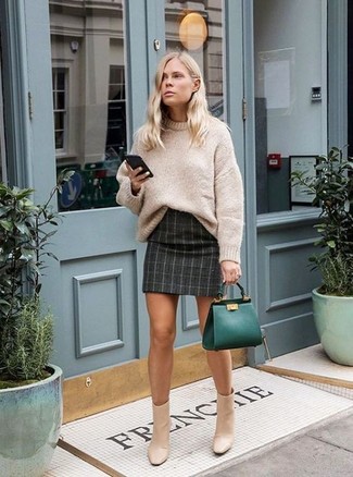 Mini Skirt with a Sweater