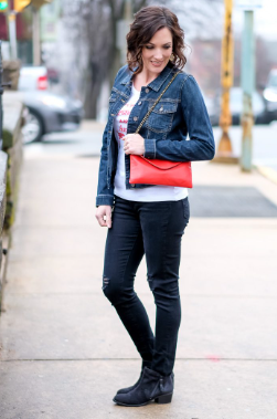 Graphic Tee with Dark Wash Jeans