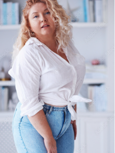 Knotted Tee with High-Rise Jeans
