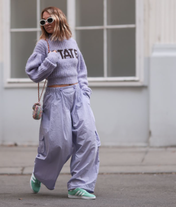 Casual Beige Cargo Pants with Graphic Tee