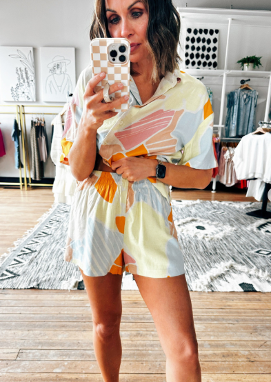 Matching Linen Shorts Sets