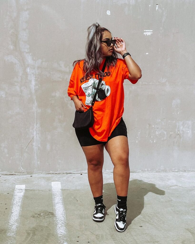 Oversized Graphic Tee + Biker Shorts