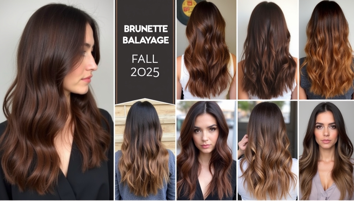 Trendy brunette hair colors for fall 2025 balayage